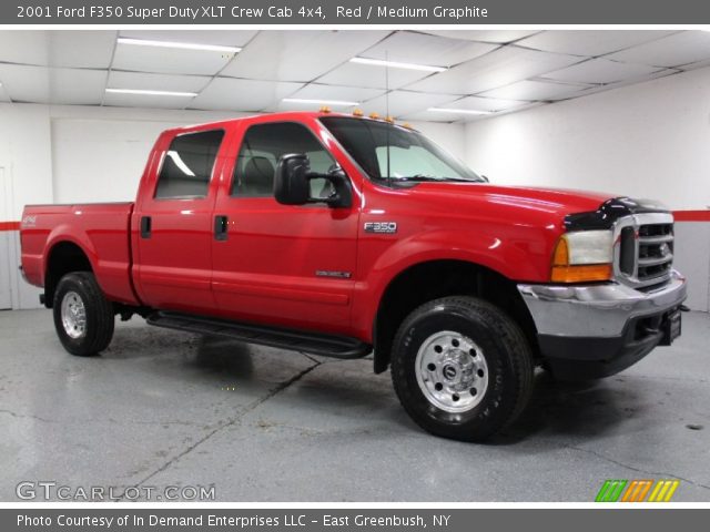 2001 Ford F350 Super Duty XLT Crew Cab 4x4 in Red