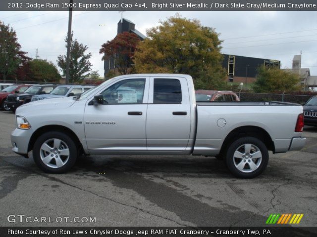 2012 Dodge Ram 1500 Express Quad Cab 4x4 in Bright Silver Metallic