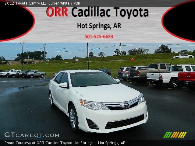 2012 Toyota Camry LE in Super White