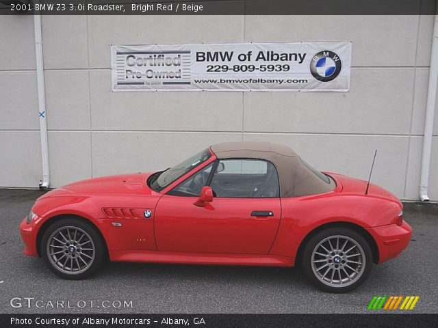 2001 BMW Z3 3.0i Roadster in Bright Red