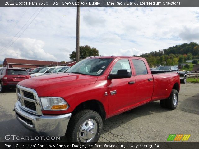 2012 Dodge Ram 3500 HD ST Crew Cab 4x4 Dually in Flame Red