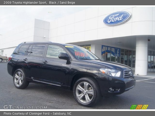 2009 Toyota Highlander Sport in Black
