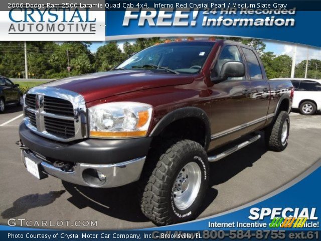 2006 Dodge Ram 2500 Laramie Quad Cab 4x4 in Inferno Red Crystal Pearl