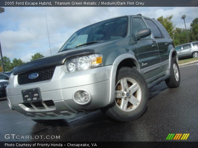 Titanium Green Metallic 2005 Ford Escape Hybrid Medium