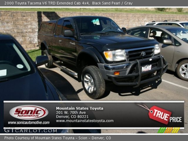 2000 Toyota Tacoma V6 TRD Extended Cab 4x4 in Black Sand Pearl