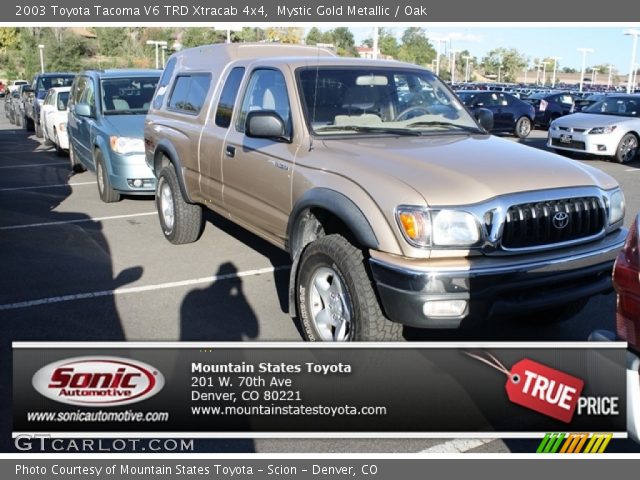 2003 Toyota Tacoma V6 TRD Xtracab 4x4 in Mystic Gold Metallic