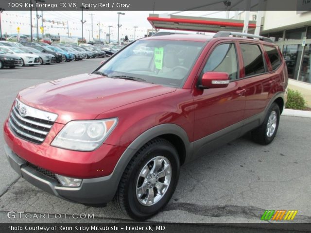 2009 Kia Borrego EX V6 in Spicy Red