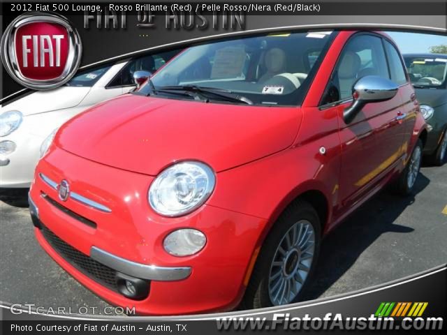 2012 Fiat 500 Lounge in Rosso Brillante (Red)