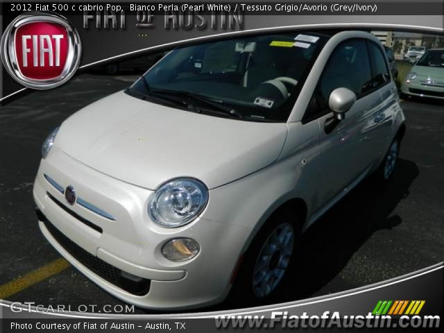 2012 Fiat 500 c cabrio Pop in Bianco Perla (Pearl White)