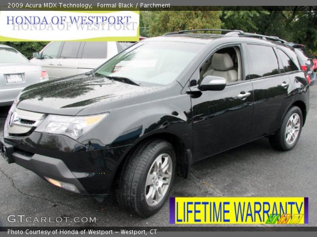 2009 Acura MDX Technology in Formal Black