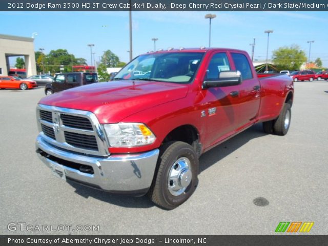 2012 Dodge Ram 3500 HD ST Crew Cab 4x4 Dually in Deep Cherry Red Crystal Pearl