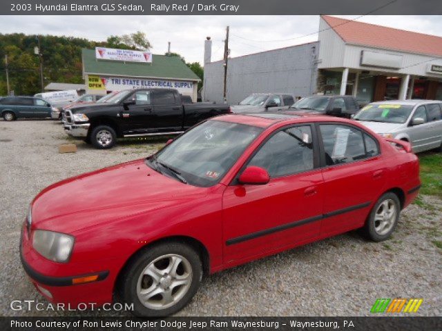 2003 Hyundai Elantra GLS Sedan in Rally Red