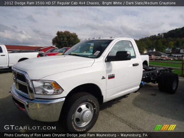2012 Dodge Ram 3500 HD ST Regular Cab 4x4 Chassis in Bright White
