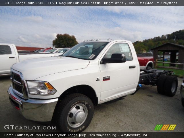 2012 Dodge Ram 3500 HD SLT Regular Cab 4x4 Chassis in Bright White