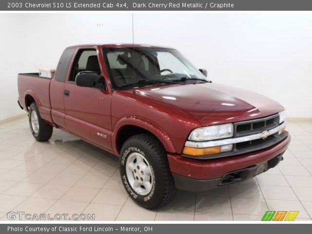 2003 Chevrolet S10 LS Extended Cab 4x4 in Dark Cherry Red Metallic