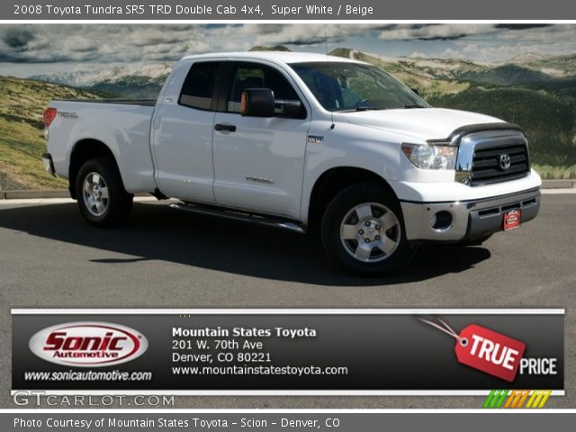 2008 Toyota Tundra SR5 TRD Double Cab 4x4 in Super White