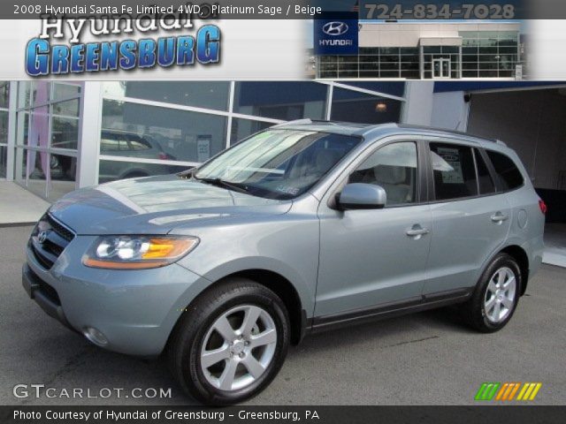 2008 Hyundai Santa Fe Limited 4WD in Platinum Sage
