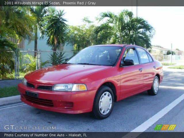 2001 Mitsubishi Mirage ES Sedan in Phoenix Red