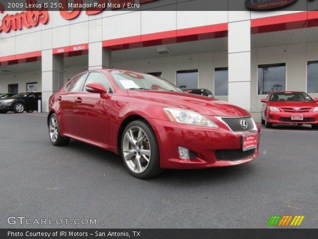 2009 Lexus IS 250 in Matador Red Mica