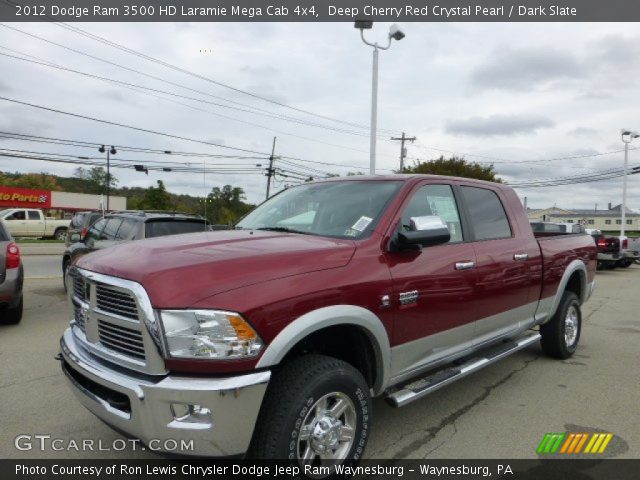 2012 Dodge Ram 3500 HD Laramie Mega Cab 4x4 in Deep Cherry Red Crystal Pearl