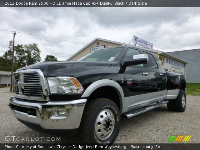 2012 Dodge Ram 3500 HD Laramie Mega Cab 4x4 Dually in Black