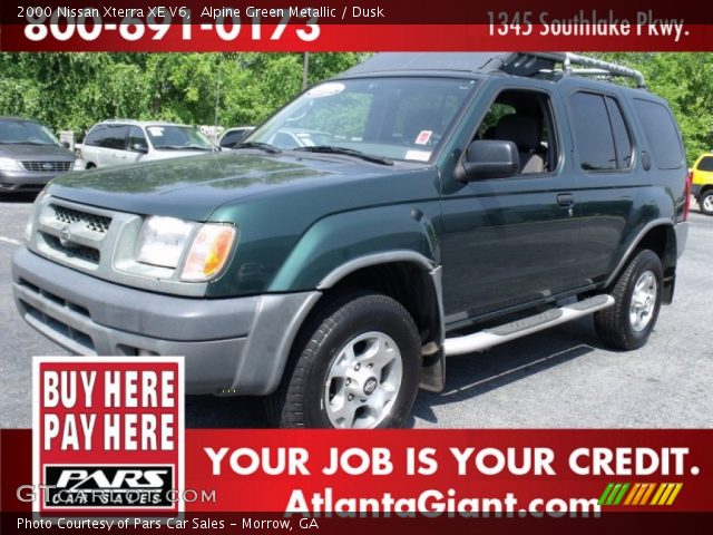 2000 Nissan Xterra XE V6 in Alpine Green Metallic