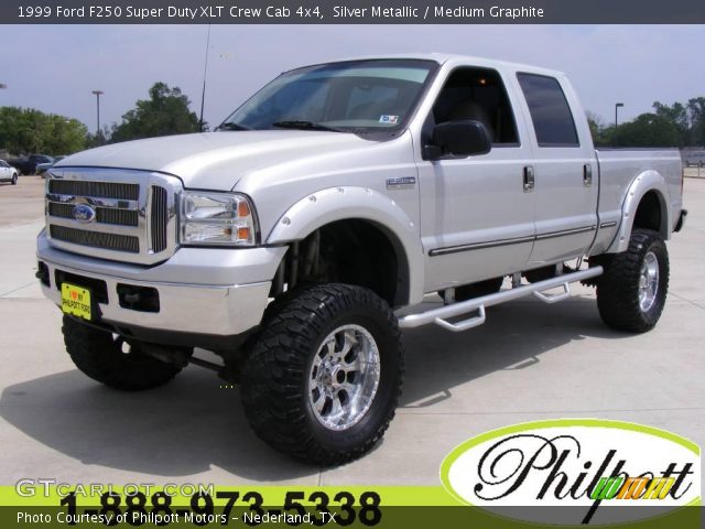 1999 Ford F250 Super Duty XLT Crew Cab 4x4 in Silver Metallic