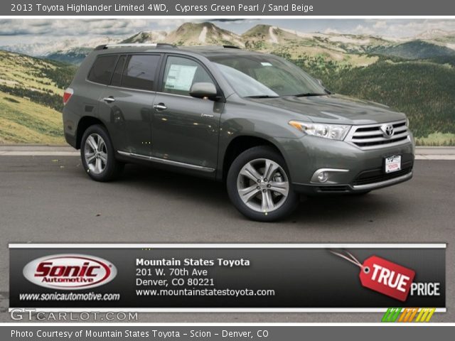 2013 Toyota Highlander Limited 4WD in Cypress Green Pearl