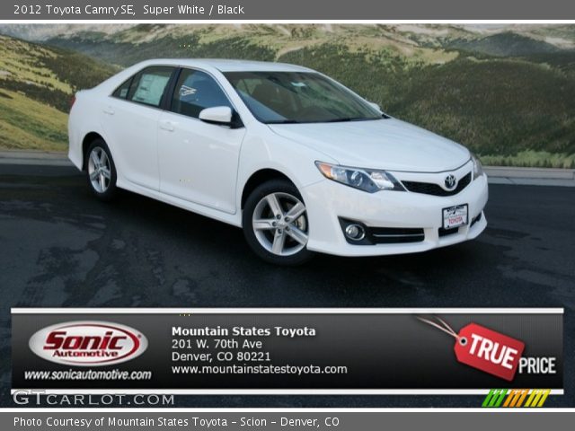 2012 Toyota Camry SE in Super White