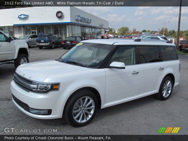 2013 Ford Flex Limited AWD in White Platinum Metallic Tri-Coat
