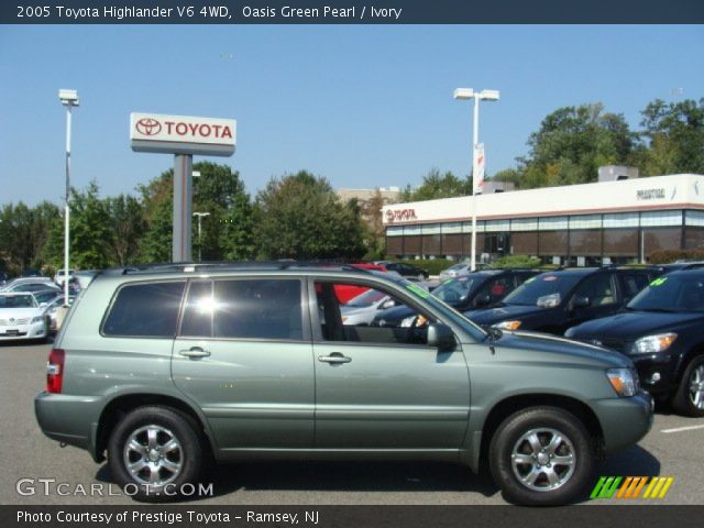 2005 Toyota Highlander V6 4WD in Oasis Green Pearl