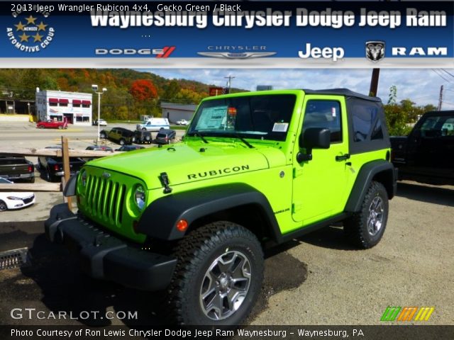 2013 Jeep Wrangler Rubicon 4x4 in Gecko Green