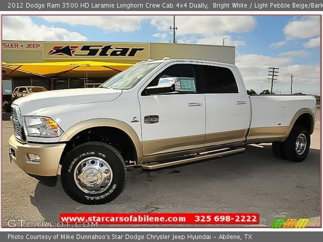 2012 Dodge Ram 3500 HD Laramie Longhorn Crew Cab 4x4 Dually in Bright White