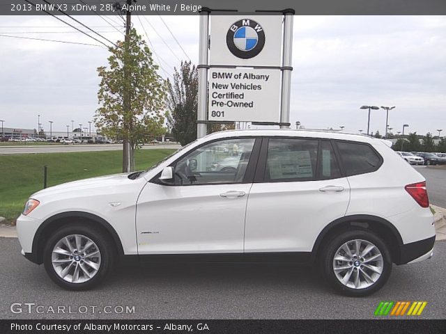 2013 BMW X3 xDrive 28i in Alpine White