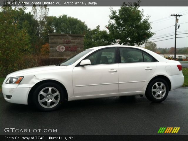 2007 Hyundai Sonata Limited V6 in Arctic White