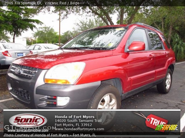 2005 Kia Sportage EX in Volcanic Red