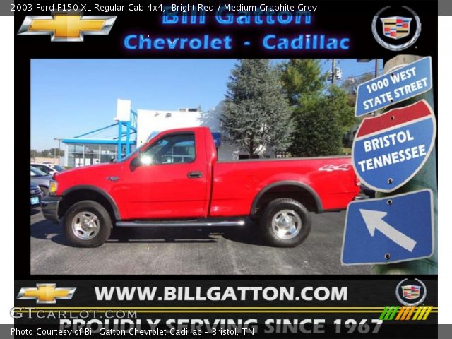 2003 Ford F150 XL Regular Cab 4x4 in Bright Red