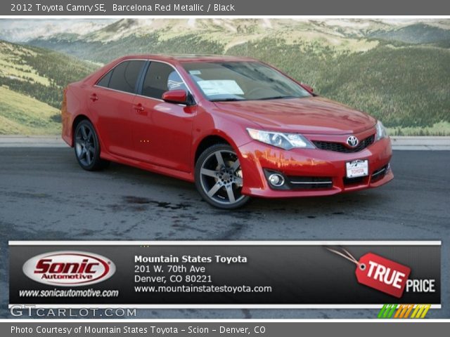 2012 Toyota Camry SE in Barcelona Red Metallic