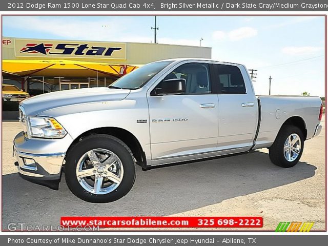 2012 Dodge Ram 1500 Lone Star Quad Cab 4x4 in Bright Silver Metallic