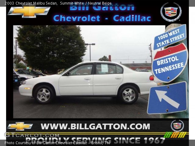 2003 Chevrolet Malibu Sedan in Summit White