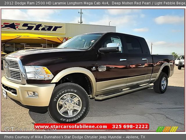 2012 Dodge Ram 2500 HD Laramie Longhorn Mega Cab 4x4 in Deep Molten Red Pearl