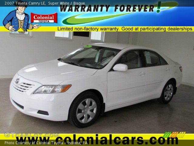 2007 Toyota Camry LE in Super White