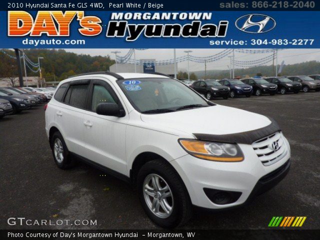 2010 Hyundai Santa Fe GLS 4WD in Pearl White