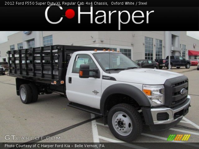 2012 Ford F550 Super Duty XL Regular Cab 4x4 Chassis in Oxford White