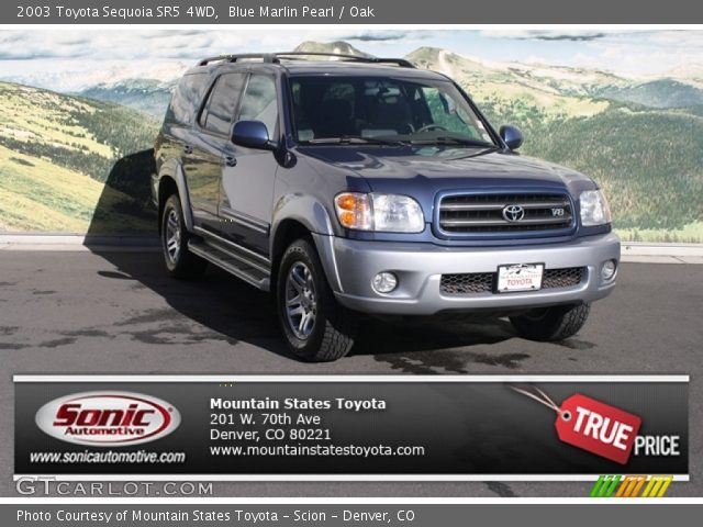 2003 Toyota Sequoia SR5 4WD in Blue Marlin Pearl