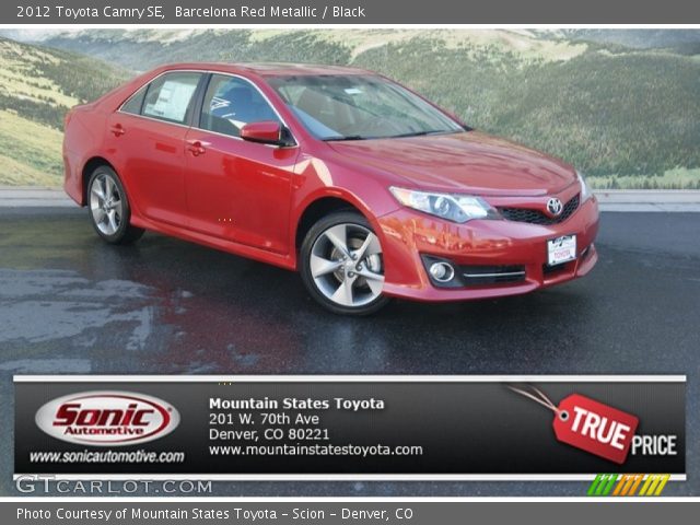2012 Toyota Camry SE in Barcelona Red Metallic