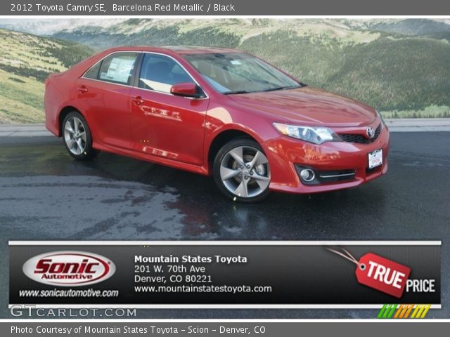2012 Toyota Camry SE in Barcelona Red Metallic