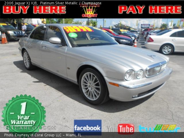 2006 Jaguar XJ XJ8 in Platinum Silver Metallic