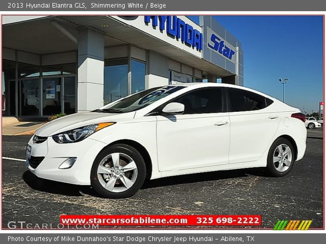 2013 Hyundai Elantra GLS in Shimmering White