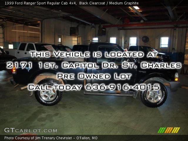 1999 Ford Ranger Sport Regular Cab 4x4 in Black Clearcoat